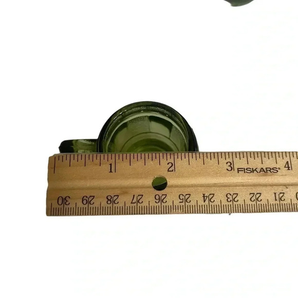 Vintage Mini Whisky Barrel Mug 2oz Shot Glass Toothpick Holder set of 4 in Green - Picture 12 of 15